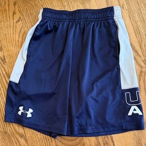 Boys Under Armour Navy and White Athletic Shorts